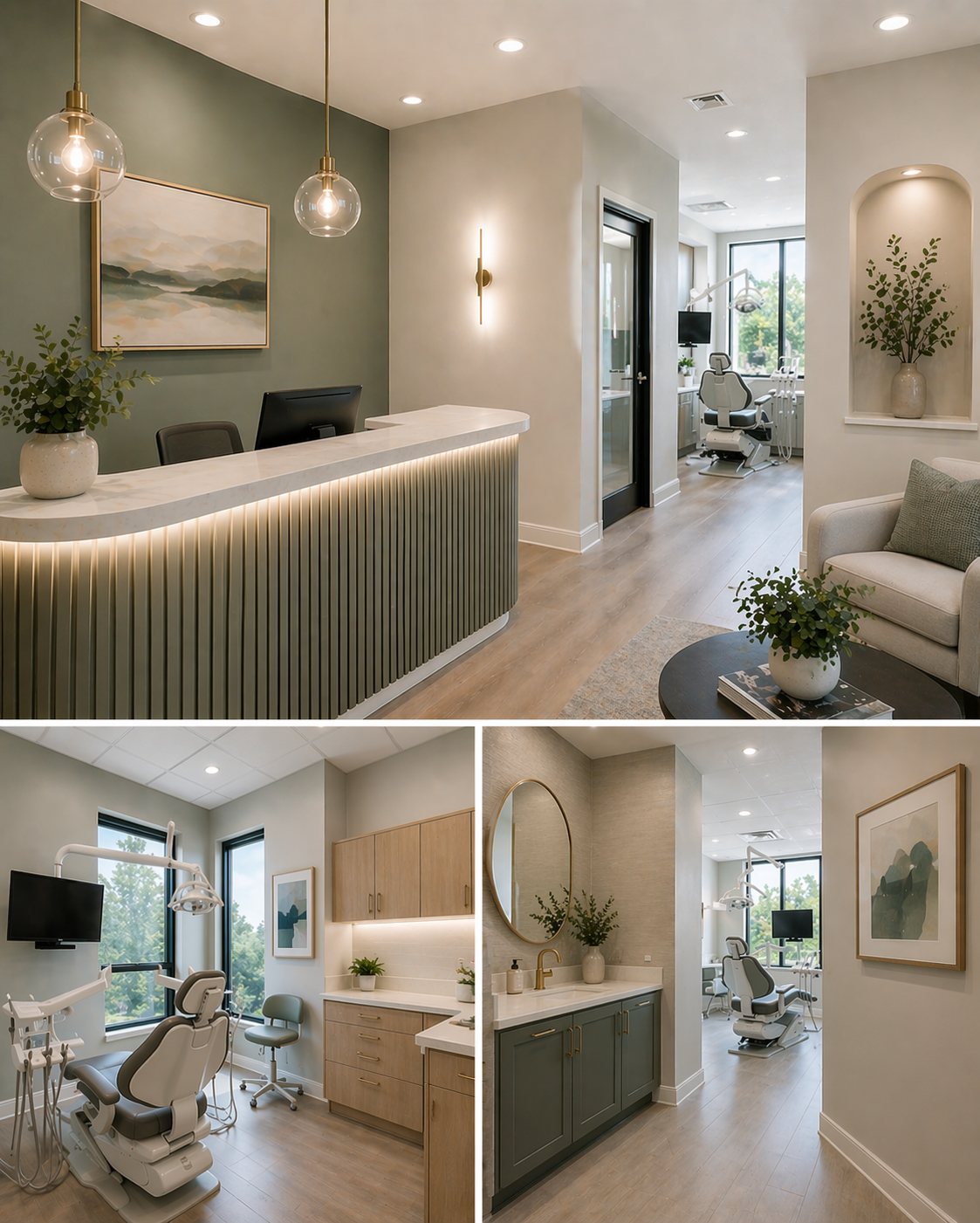 Dental office interior painting