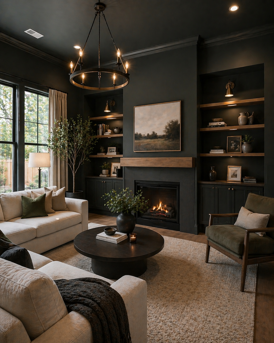 Family room interior painting